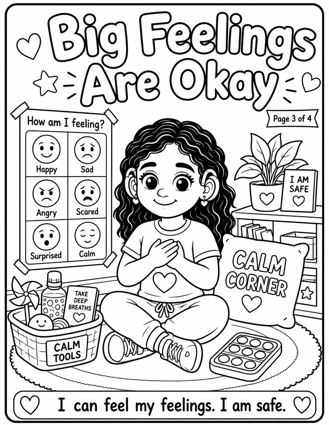 Big Feelings Are Okay Coloring Page